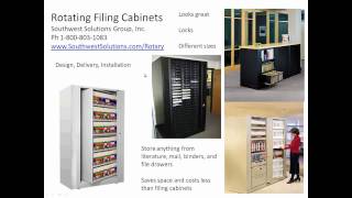 Rotary File Cabinets Rotating Filing Cabinet How It Works [upl. by Orson]