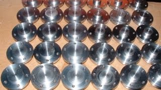 CNC Machining cylinder head button on Denford and Emco [upl. by Vihs4]