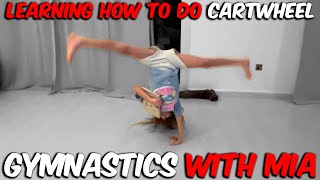 Learning how to do cartwheel in gymnastics [upl. by Meyers]