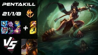 JUNGLE Nidalee vs Jarvan IV PENTAKILL  EU Grandmaster Patch 1418 [upl. by Kela]