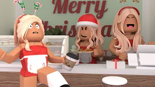 Family Open A CHRISTMAS CAFE RUDE MANAGERWE QUIT VOICE Roblox Bloxburg Roleplay [upl. by Justen]