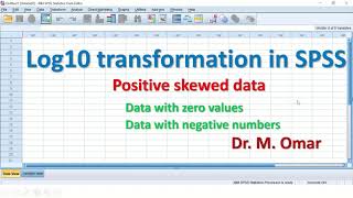 Positive skewed data LOG10 transformation in SPSS [upl. by Tiffie]