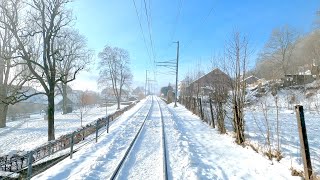 ★ 4K 🇨🇭 Biel  La ChauxdeFonds  Le Locle cab ride 012021 Führerstandsmitfahrt [upl. by Cedric]