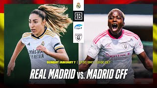 Real Madrid vs Madrid CFF  Liga F 202324 Matchday 13 Full Match [upl. by Enwad]