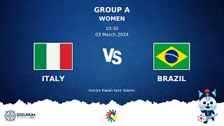 ITALY vs BRAZIL  Futsal DEAFLYMPICS ERZURUM 2024  Women Group Stage [upl. by Noryv]