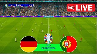 🔴LIVE  GERMANY vs PORTUGAL SEMI FINAL  UEFA EURO 2024 Full Match  CRonaldo 🏆  PES Gameplay [upl. by Tteirrah]