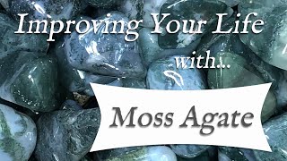 MOSS AGATE 💎 TOP 4 Crystal Wisdom Benefits of Moss Agate  Stone of Contentment [upl. by Kissiah158]