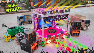 Mini stage making AtNew Home How to make mini stage Dj toy mini truck loading stage program dj sr [upl. by Ahsielat250]