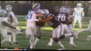 aidin Hutchinson broken leg vs cowboys [upl. by Ungley321]