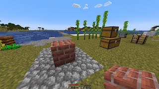 Surviving On A Deserted Island In Minecraft 120 With 1 Bamboo Part 13 Obtaining Bricks [upl. by Wivina]