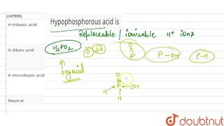 Hypophosphorous acid is [upl. by Xylia16]