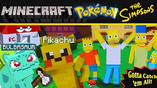 What Happened When Homer Simpson Met Pikachu Pokemon  The Simpsons Minecraft Crossover [upl. by Viccora]