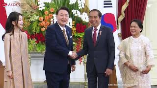 Presiden Jokowi Terima Kunjungan Presiden Republik Korea Istana Merdeka 8 September 2023 [upl. by Airednaxela]