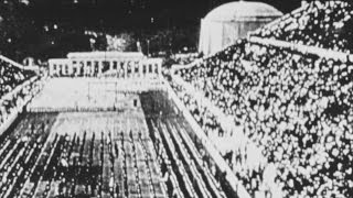 Very early film of The Olympics  quotAthens 1896quot [upl. by Skcirdnek133]