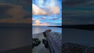 The Breakwater and the Lighthouse  Stunning Drone Landscape Footage drone landscape drone4k [upl. by Skipp]