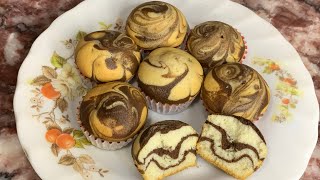 Marble CupCake Recipe Super Soft ampFluffy Marble Cupcake Recipe By Kitchen with Fizzah komal [upl. by Ahsimrac]