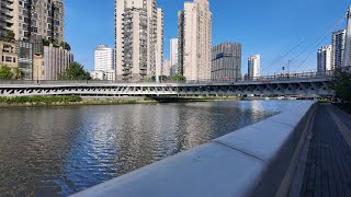 chinatravel 4k Shanghai suzhou creek sightseeing and road running routine introduction [upl. by Sherline]