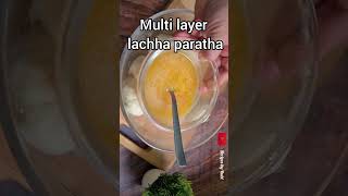 multi layered Paratha recipe 🔥 viral video viralrecipe indianfood trending shorts [upl. by Rexferd216]