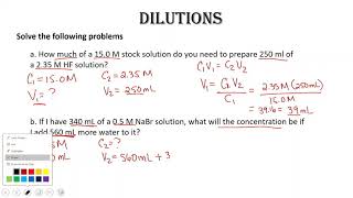 Dilution Calculation Practice [upl. by Ara]