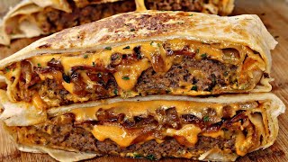 Cheeseburger Crunch Wrap Better Than Taco Bell [upl. by Aniat]