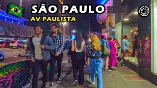 AV PAULISTA Night Walk — The Most Iconic Avenue on SÃO PAULO 🇧🇷 Brazil 【 4K UHD 】 [upl. by Dacia]