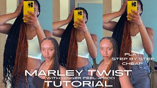 Marley Twist Tutorial W Ginger Peekaboo easy how to step by step [upl. by Ifen458]