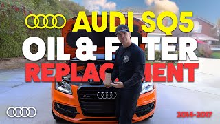 Audi Exclusive SQ5 30L V6 CTUD OilFilter Change  2014 to 2017 [upl. by Eixid]