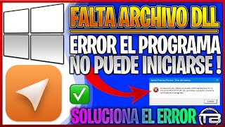 Programa NO puede Iniciarse porque FALTA ARCHIVO DLL en Windows 🗄️ Soluciona Error de Cualquier DLL [upl. by Tobit]