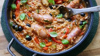 Italienische One Pot 🍲🍲🍲 Reispfanne mit Salsiccia amp Gemüse  Italian One Pot Rice 🍲🍲🍲with Salsiccia [upl. by Inman485]