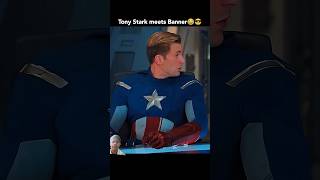 Tony Stark meets Banner😂🤣sorts comedy funny avengers reaction viralshorts 😂🤣 [upl. by Atiuqrahc]