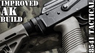 Improved AK Build  Rifle Dynamics M4 Stock Adapter Magpul MOE and AFG [upl. by Balling]