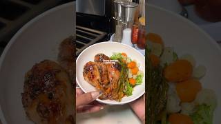 SIMPLE oven roasted chicken 🍗🥦🥕🫚🧄😋 foodvlog foodie recipe [upl. by Pedaias]