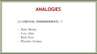 Analogies  Verbal Reasoning [upl. by Htessil]