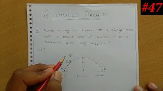 Structural analysis2 Two Hinge Arch concept  Procedure to solve numerical [upl. by Depoliti]