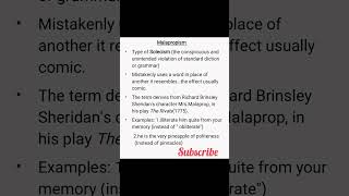 Malapropism shortsvideo english Literary Terms [upl. by Silvia]