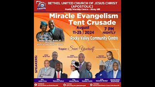 BUC Stony Hill  MIRACLE EVANGELISM TENT CRUSADE  Aug 15 2024 Evangelist Junior QC Gray [upl. by Krenn]