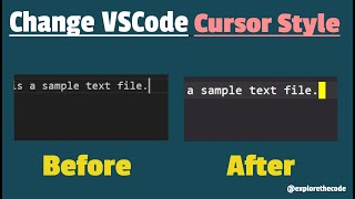 How to change color and style of cursor in VSCode  vscode tips and tricks  vscode customization [upl. by Phalan]