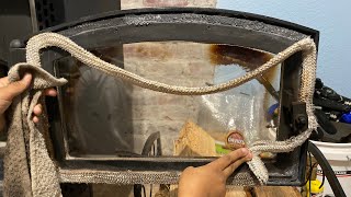 Replacing a wood burning stove gasket [upl. by Nigel]