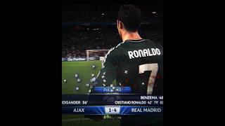 Ronaldo hattrick vs Ajax ☠️ cristiano ronaldo realmadrid football edit shorts cr7 viral [upl. by Annohsal]