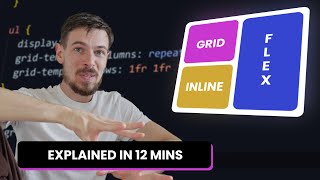 Learn CSS Displays in 12 Minutes  Grid Flexbox Inline Block Block [upl. by Sherri]