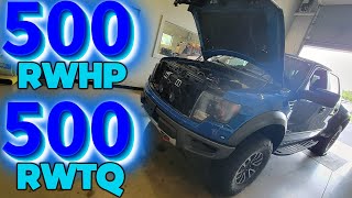 2014 Raptor 62L Whipple Supercharged F150 Dyno 500 rwhp awesome street truck [upl. by Sabu]