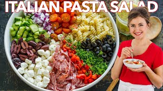 How To Make Italian PASTA SALAD with Homemade ITALIAN DRESSING [upl. by Huskamp]