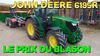 JOHN DEERE 6195R  Prix coût et décote tracteur [upl. by Assenna]