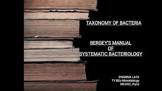 Brief on Bergeys Manual [upl. by Restivo]