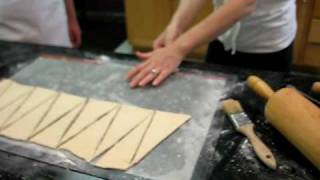 Making Croissants Rolling the Finished Dough [upl. by Zabrina]