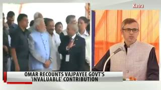 Omar Abdullah recounts Vajpayees invaluable contribution [upl. by Leffert]