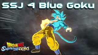 SSJ 4 Blue Goku In Sparking Zero [upl. by Licko125]