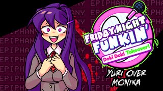 YURI OVER MONIKA Epiphany Reskin  Friday Night Funkin Mod [upl. by Laurent]