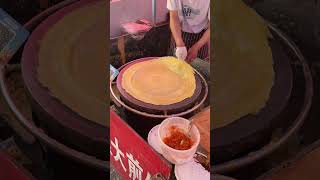 Eat Like a King in China with Just 1 Giant Pancake BudgetMeal ChineseStreetFood FoodLovers [upl. by Tamiko]