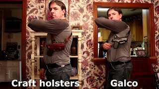 Craft Holster Leather Shoulder Holster System vs Galco Miami Classic [upl. by Arrais]